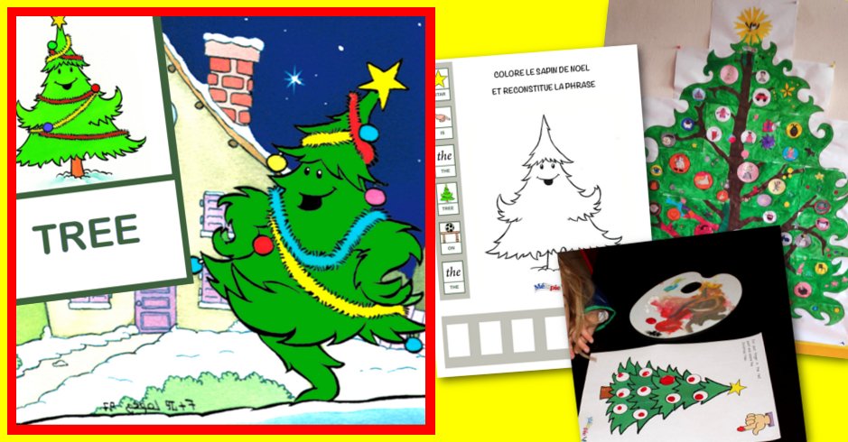 de 100 Stickers Equilibre et Aventure  Grand Poster Sapin de Noël à colorier 100 x 70 cm avec 