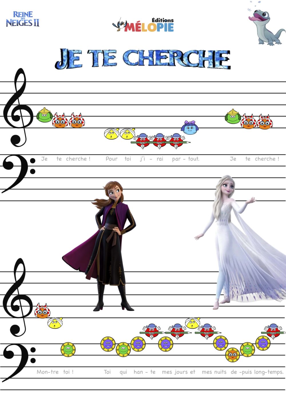 Partition Libérée délivrée de la Reine des neiges MÉLOPIE